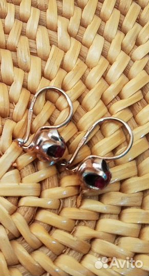 Винтажные серебряные серьги СССР
