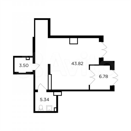 Свободного назначения, 59.3 м²