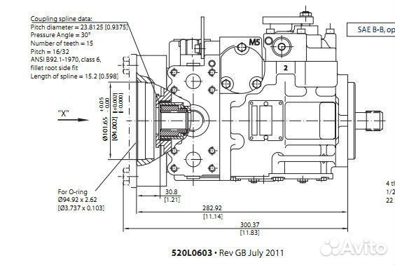 Кольцо 138,7х1,2 мотор для Sauer Danfoss 90R/L100