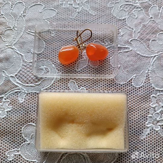 Серьги из сердолика