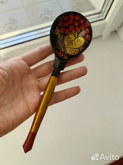 Ложка деревянная Хохлома расписная Семёнов