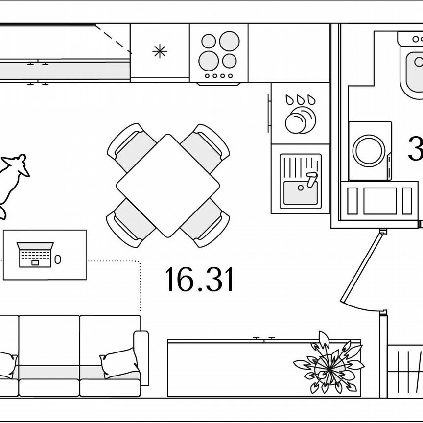 Квартира-студия, 24 м², 8/9 эт.