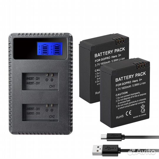 Зарядное с аккумуляторами GoPro Hero 3 3+ Hero 2