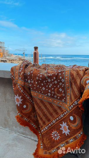 Бохо Плед покрывало хлопок 160 на 220 см