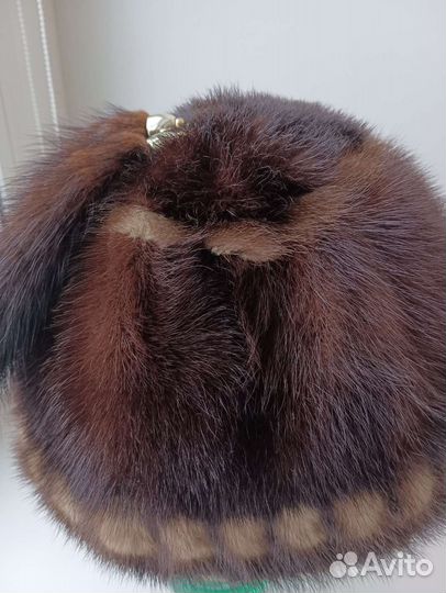 Зимняя норковая женская шапка