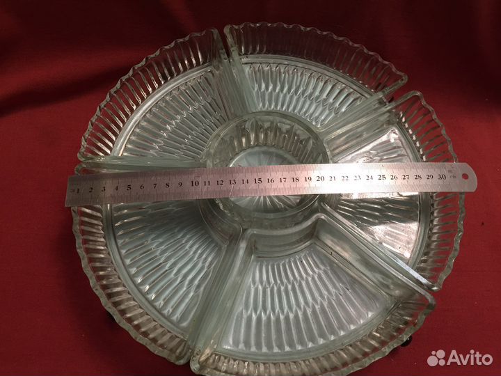 Менажница Металл стекло большая СССР