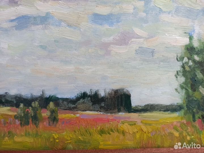 Пейзаж. Лето. Картина маслом. 21х30