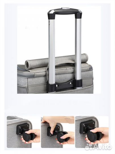 Переноска на колесах для кошек двойная