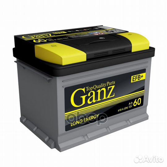 Аккумулятор ganz EFB 60 А/ч прямая L+ 242x175x190