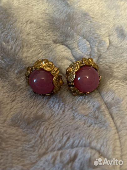 Серги-клипсы винтажные