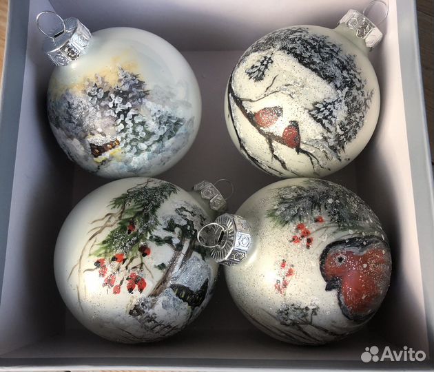 Авторские ёлочные шары ручной росписи