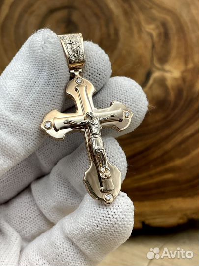 Золотой крест с Бриллиантами