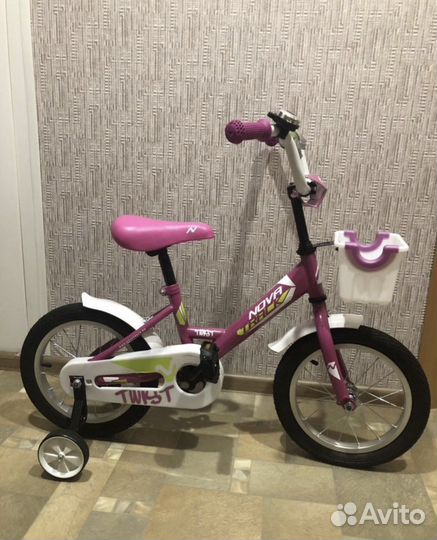 Детский четырехколесный велосипед для девочки 14
