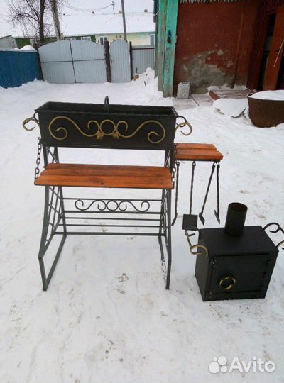 Мангал + коптильня