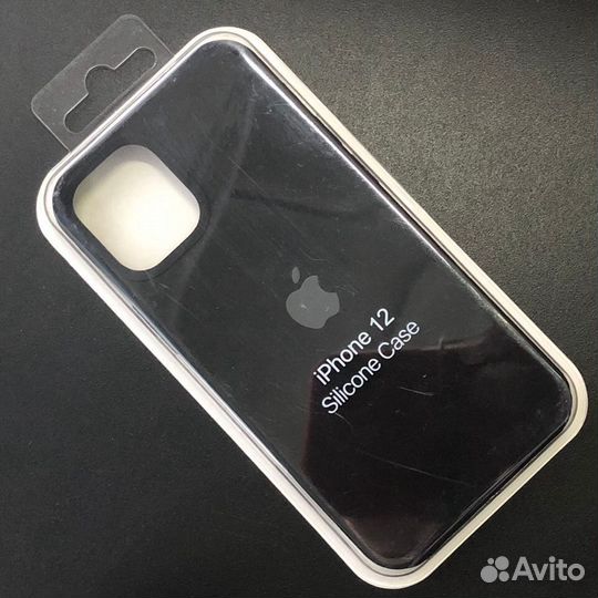 Силиконовый чехол на iPhone 12 mini черный