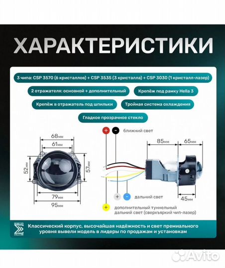 Bi LED линзы aozoom k7