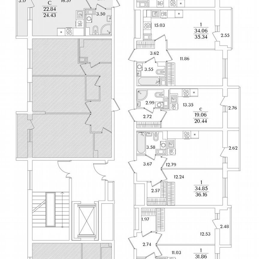 Квартира-студия, 24,4 м², 8/9 эт.