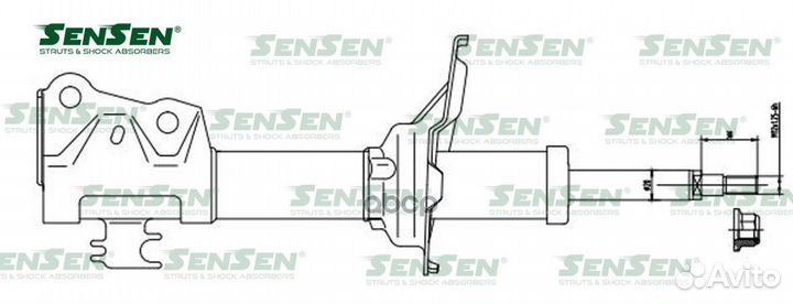 Амортизатор toyota yaris 08- перед. 42130646