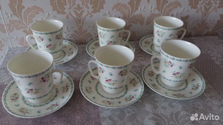 Кофейные пары лфз 6 шт тонкий фарфор