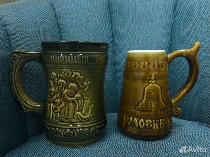 Пивная кружка, 2 штуки, СССР 50-е годы
