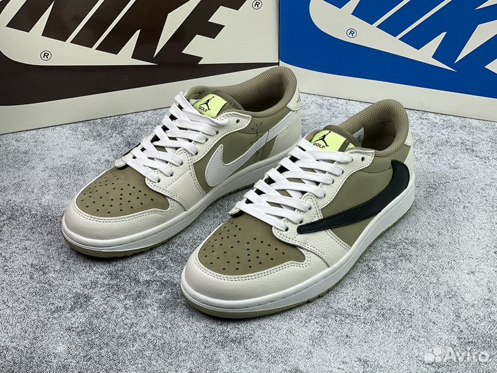 Travis Scott X Air Jordan 1 Low Golf Neutral Olive