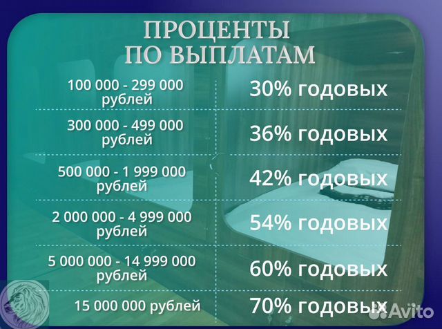 Бизнес инвестиции 30-70 годовых