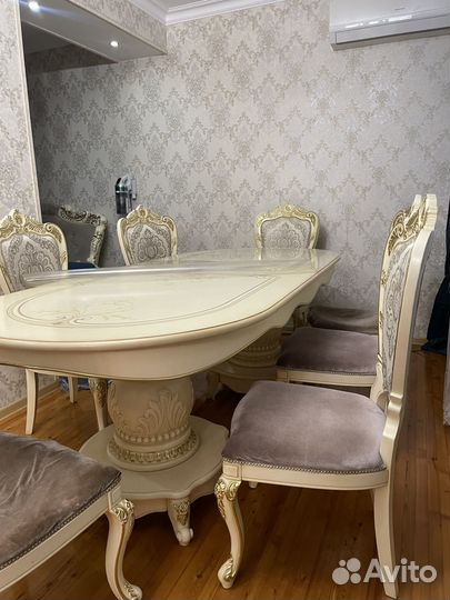 Стол со стульями бу
