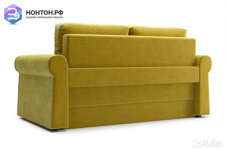 Диван еврокнижка Лира горчичный