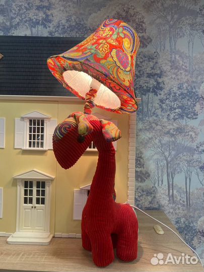 Лампа настольная с абажуром винтаж