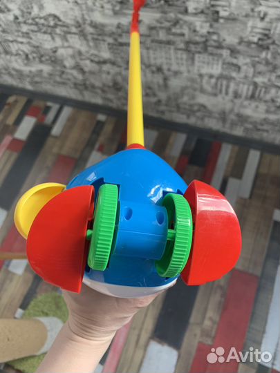 Каталка с ручкой пингвинчик детская