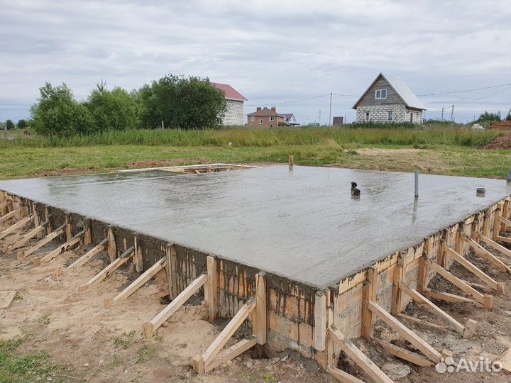 Фундамент под ключ. Отмостка. Бетонирование