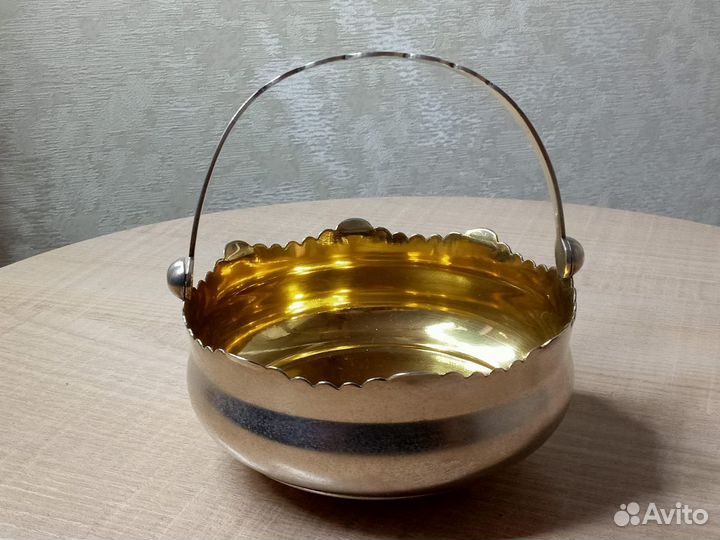 Серебряная сахарница СССР 875 проба