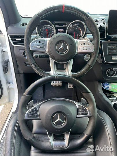 Руль Mercedes 63 AMG карбон + подушка