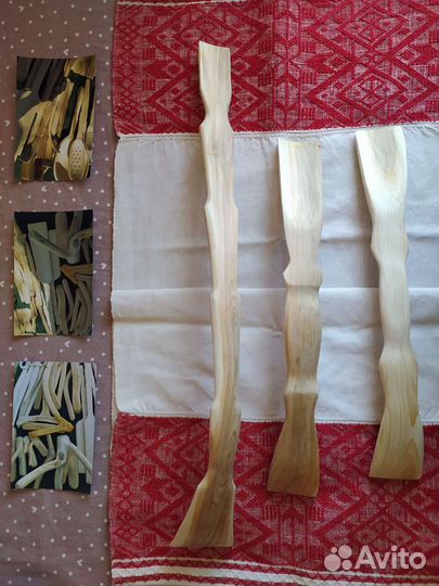 Чесалка для спины дерево и лопатка для обуви