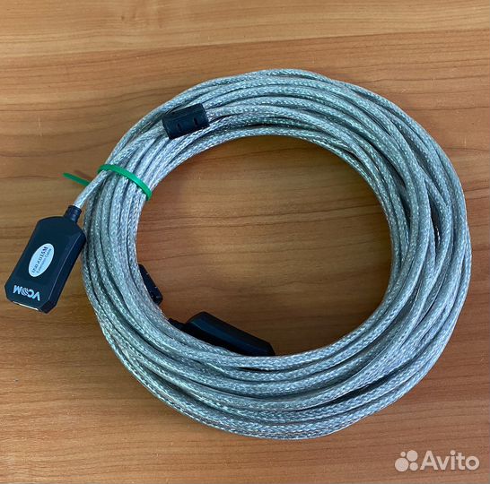 Удлинитель USB 2.0 активный vcom 15 м