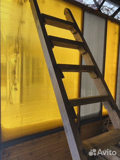 Лестница приставная и мини-стремянка деревянные