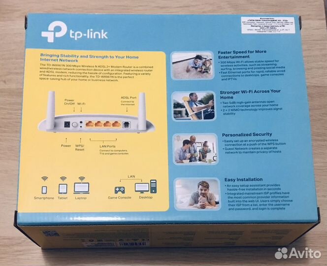 Wifi роутер tp-link td-w8961n adsl