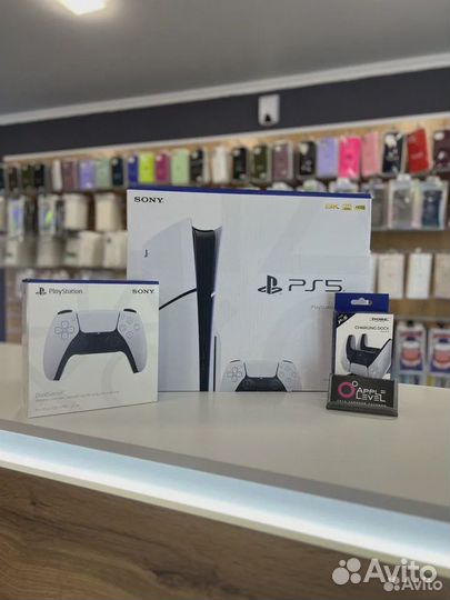 Sony PS5 Slim 1tb новая + док станция в подарок