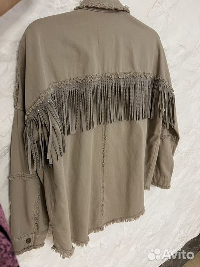 Джинсовая рубашка zara