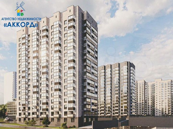 2-к. квартира, 41,4 м², 13/16 эт.