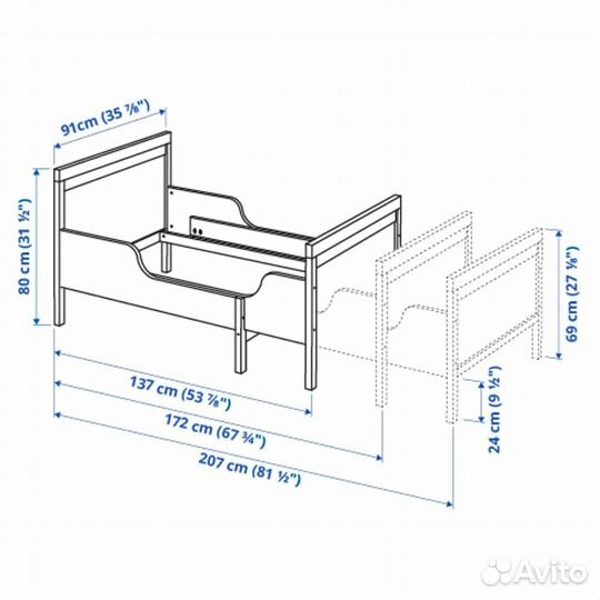 Кровать IKEA Сундвик