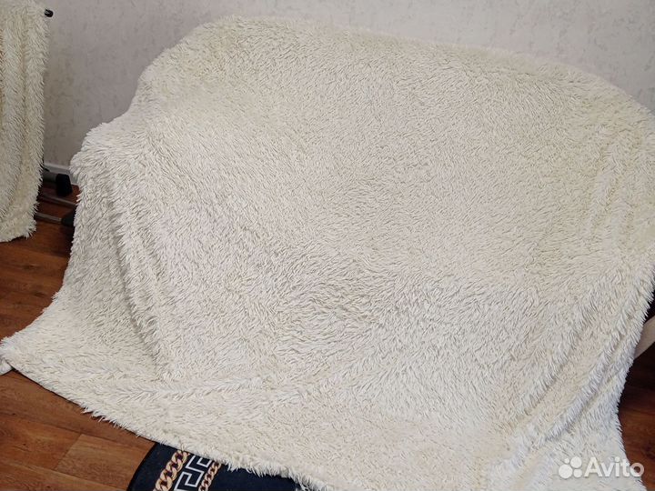 Плед пушистый травка