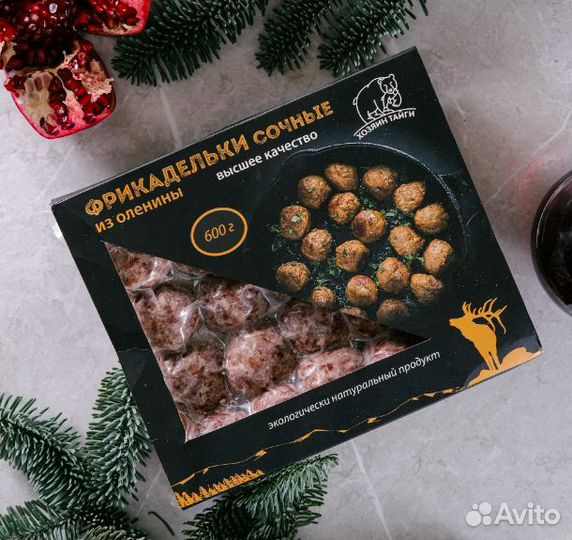 Фрикадельки из оленины, с/м, в/у, 600гр