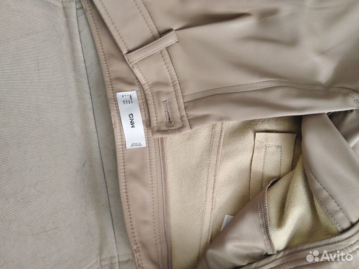 Брюки экокожа mango