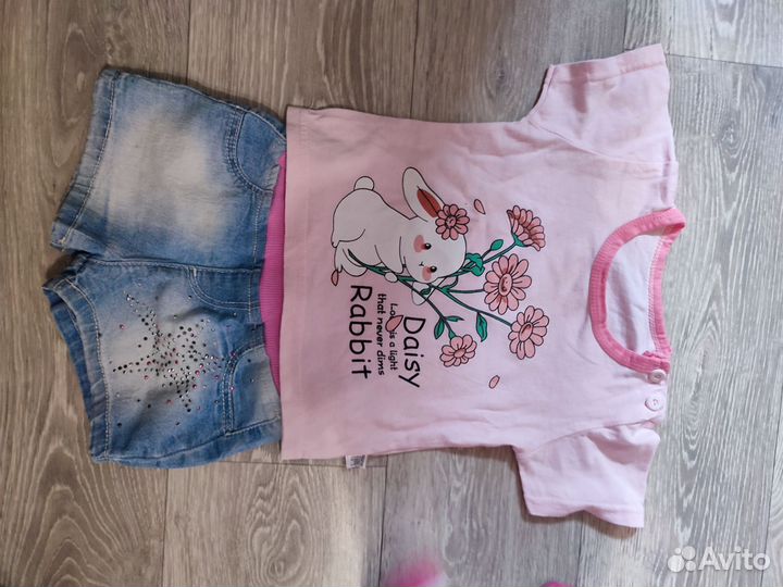 Вещи пакетом на девочку 74 80 86