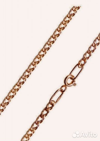 Золотая цепь ромб 45 см