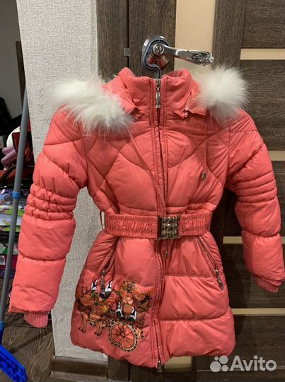 Зимний пуховик для девочки 116