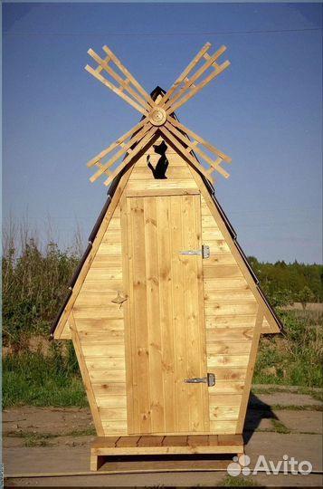Дачный туалет с лебедем EFT