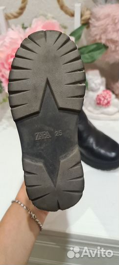 Кожаные ботинки челси zara 24 и 25