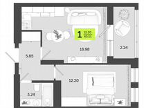 1-к. квартира, 40,5 м², 5/14 эт.